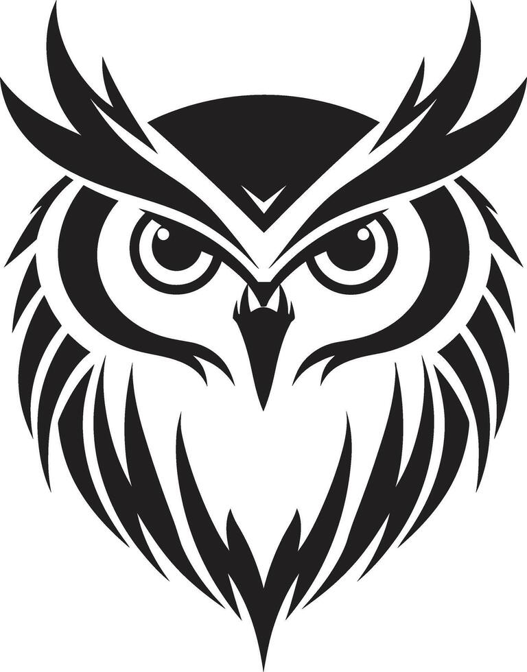 contemporain hibou symbole minimaliste noir emblème pour une moderne Regardez mystique nocturne élégant logo avec hibou conception vecteur