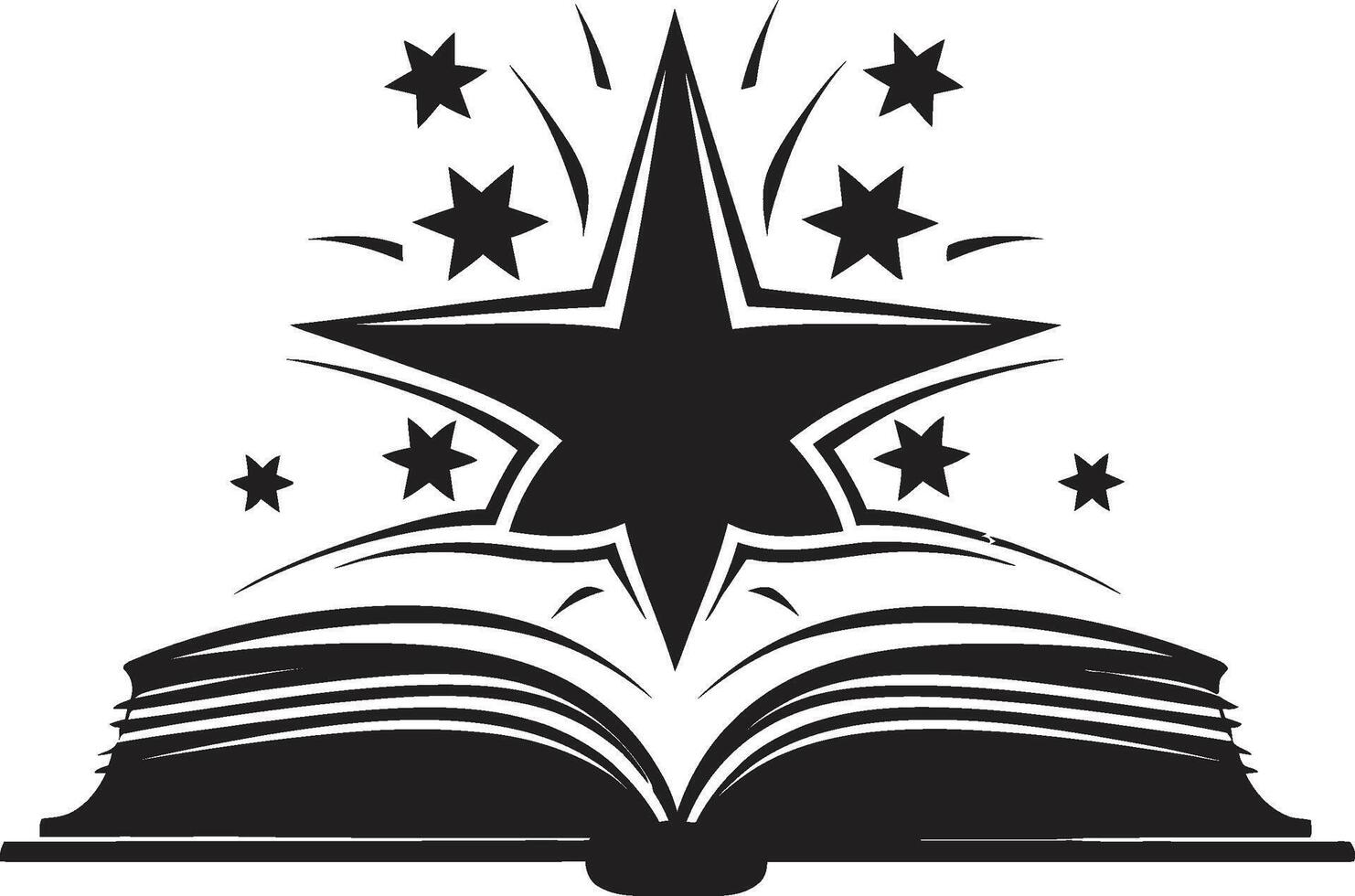 ouvert livre élégance contemporain emblème dans noir noir noir livre logo élégant noir illustration avec ouvert livre vecteur