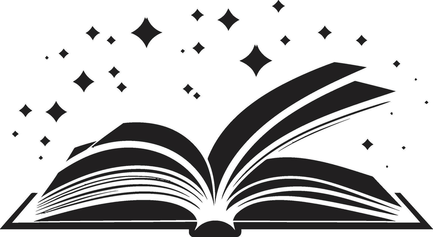 élégant livre pages foncé logo pour littéraire faire appel noir livre symbole élégant emblème conception avec ouvert livre illustration vecteur
