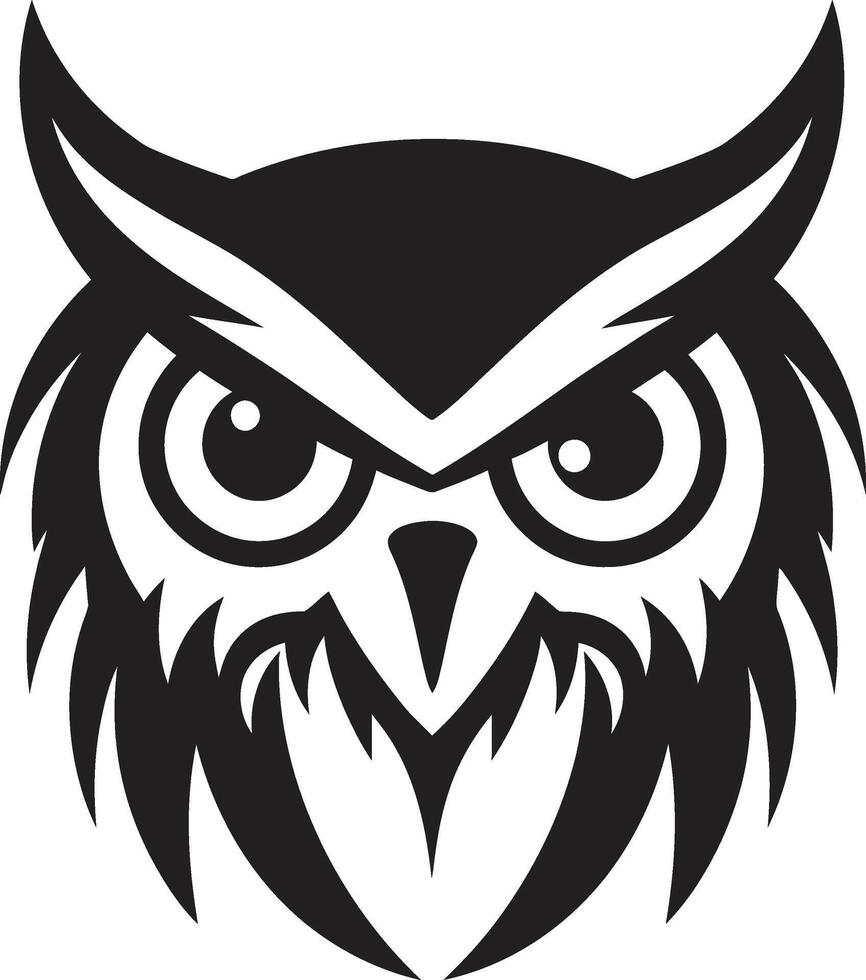 éclairé par la lune hibou graphique élégant noir hibou logo conception Aigle regardé sagesse élégant illustration avec hibou conception vecteur