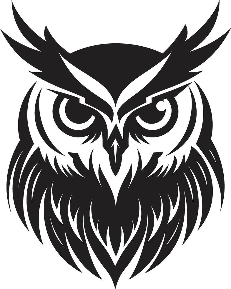 Aigle regardé perspicacité élégant art avec hibou icône contemporain hibou symbole lisse noir logo conception pour une captivant image vecteur