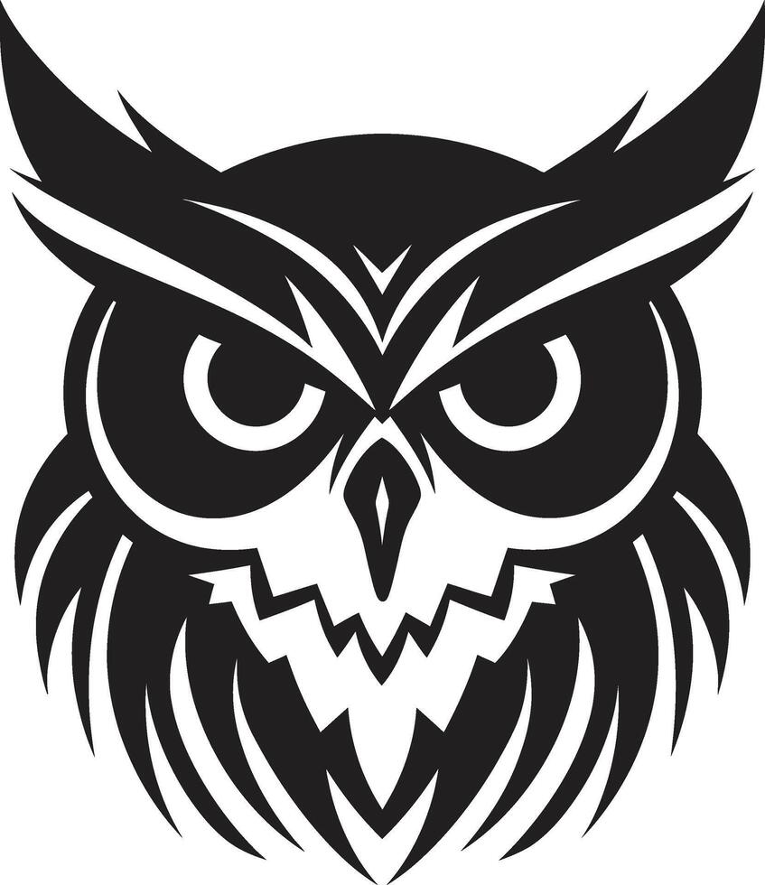 foncé hibou silhouette complexe noir inspiré noir icône pour une captivant image éclairé par la lune hibou graphique élégant noir hibou logo conception vecteur