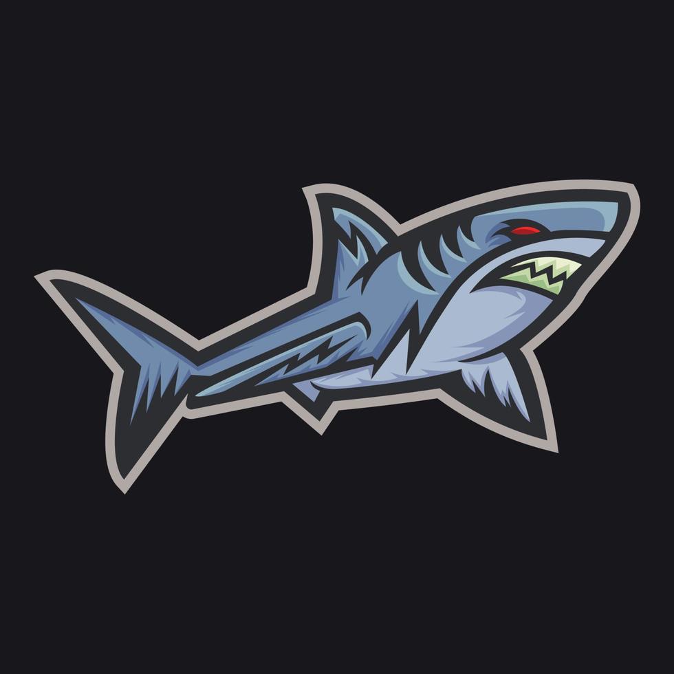 illustration de dessin animé de requin vecteur