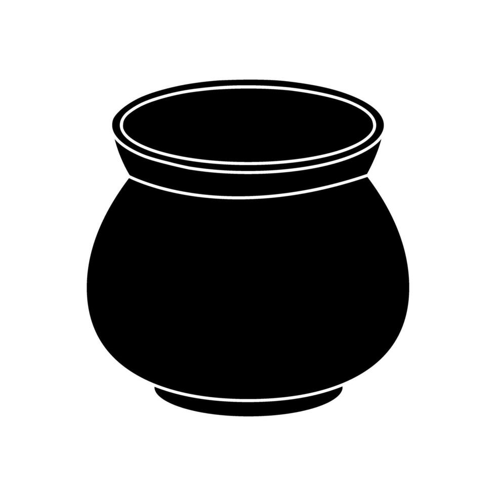 chaudron icône. Chaudière illustration signe. pot symbole. chaudron logo. vecteur