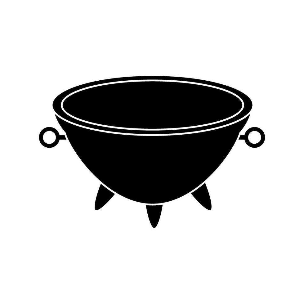 chaudron icône. Chaudière illustration signe. pot symbole. chaudron logo. vecteur