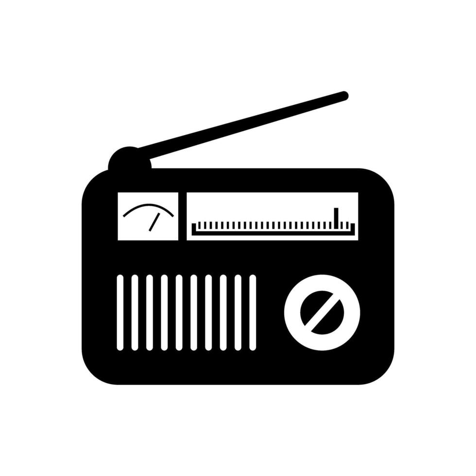 radio icône. radio vague illustration signe. la musique symbole ou logo. vecteur