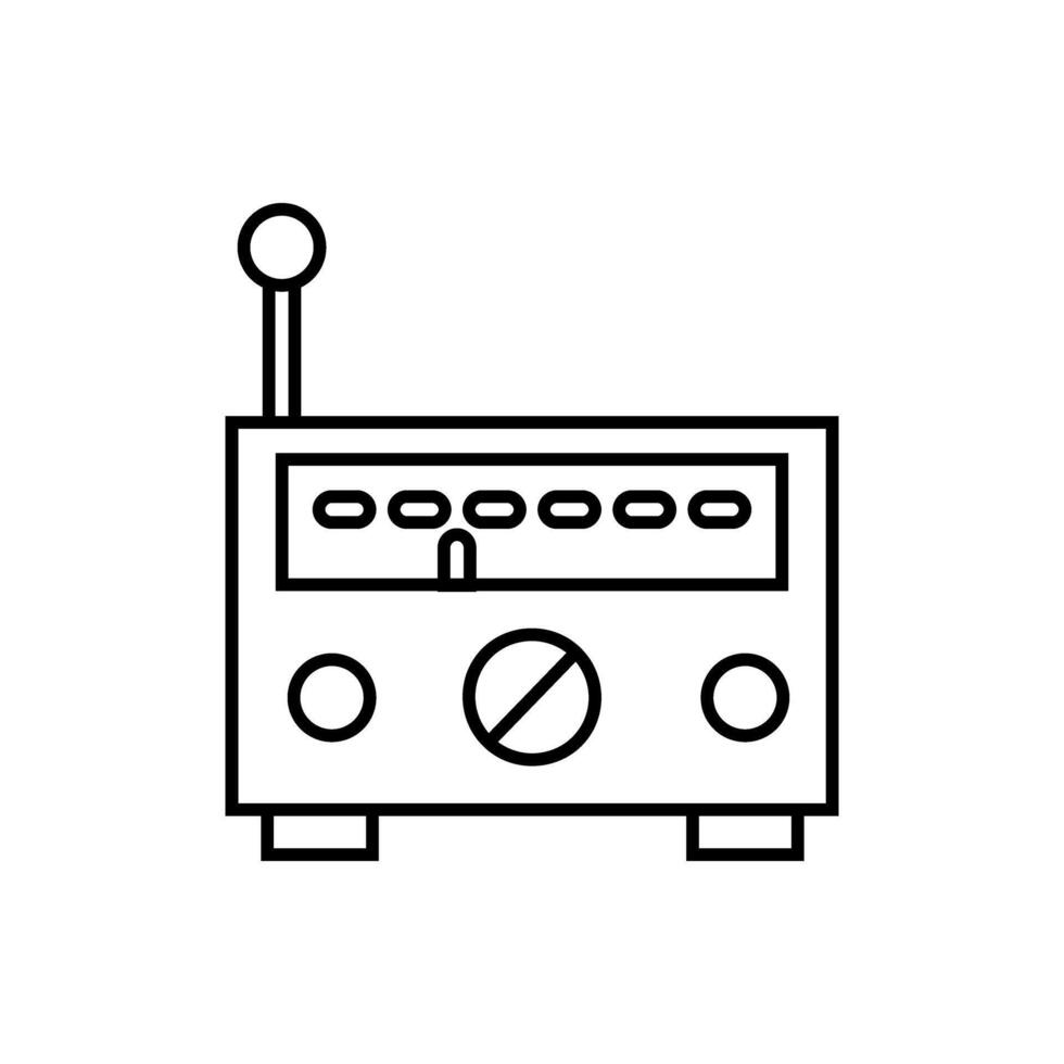 radio icône. radio vague illustration signe. la musique symbole ou logo. vecteur