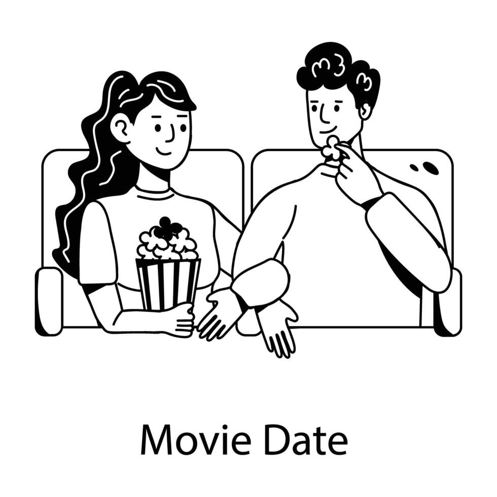 date de film à la mode vecteur