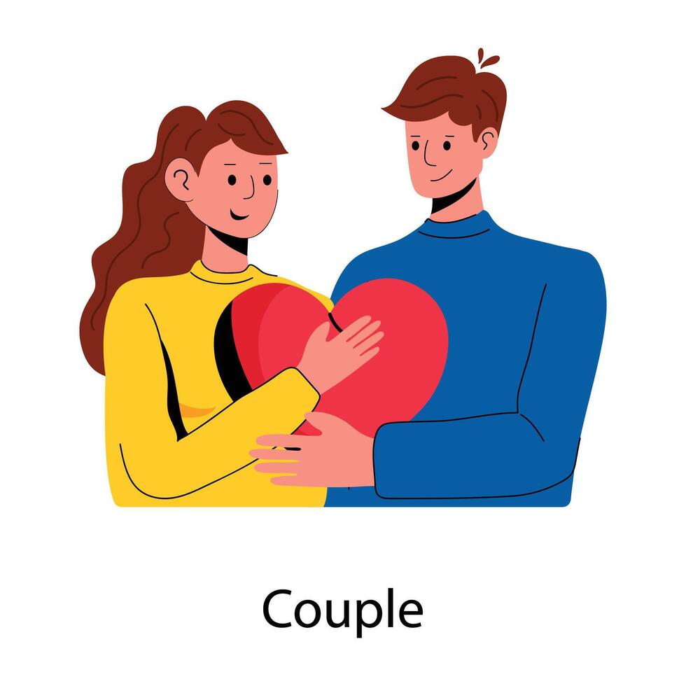 concepts de couple à la mode vecteur