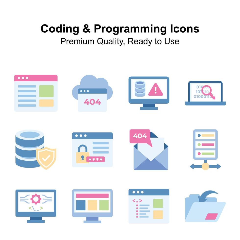 avoir ces incroyable et unique codage et programmation en relation Icônes ensemble vecteur