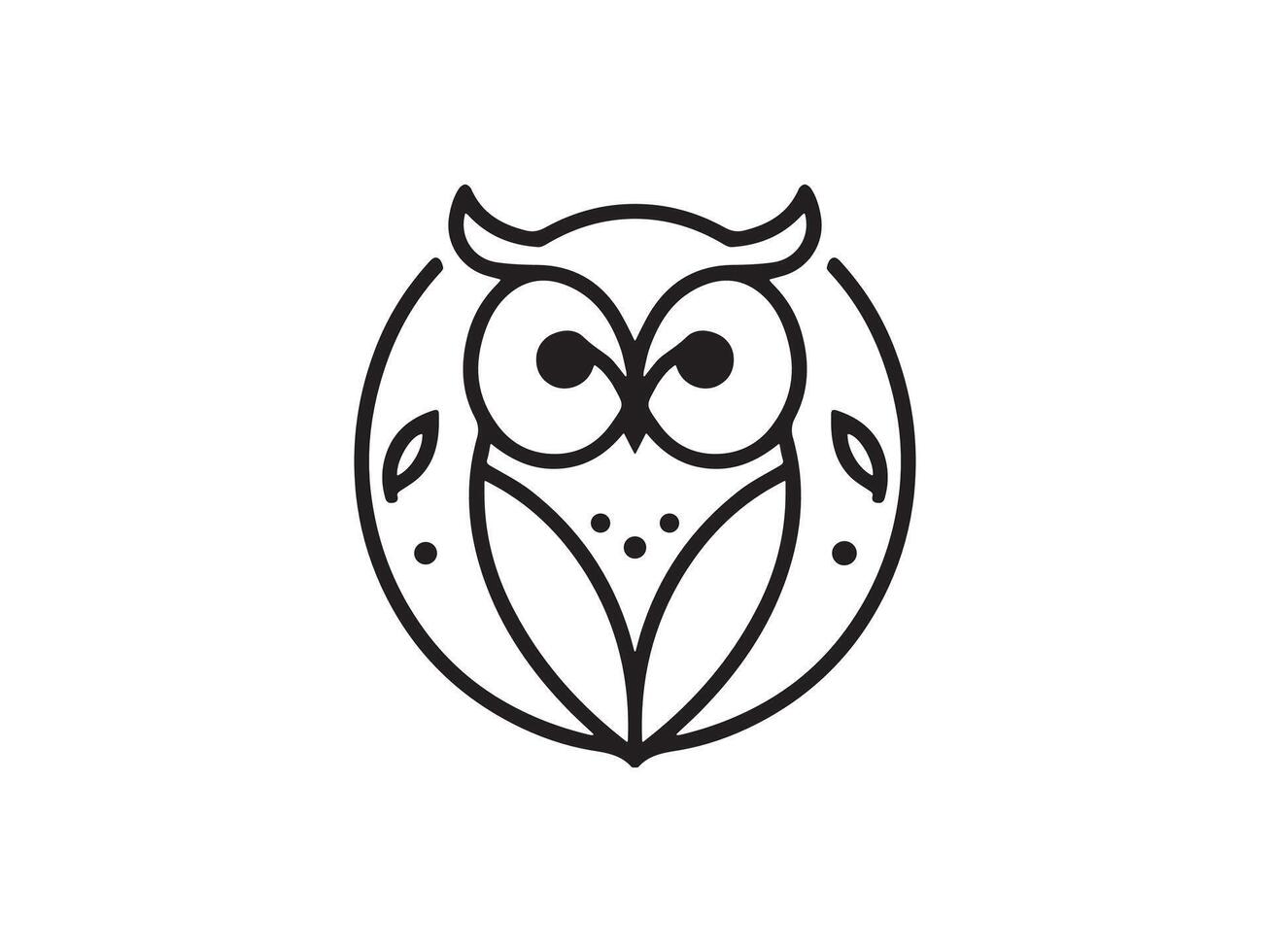 création de logo de hibou vecteur