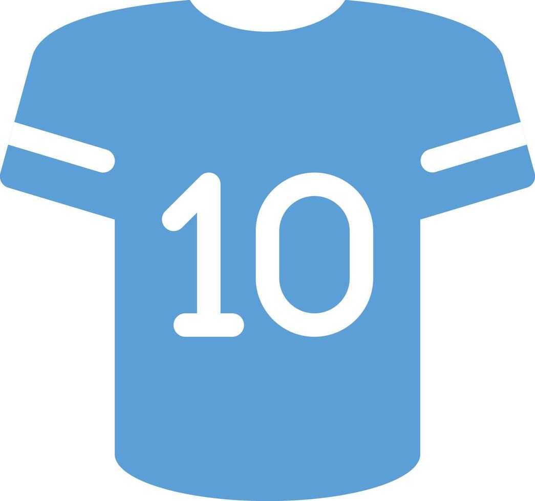 une bleu Football Jersey avec le nombre dix sur il vecteur