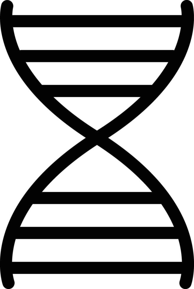 une ADN brin icône sur une blanc Contexte vecteur