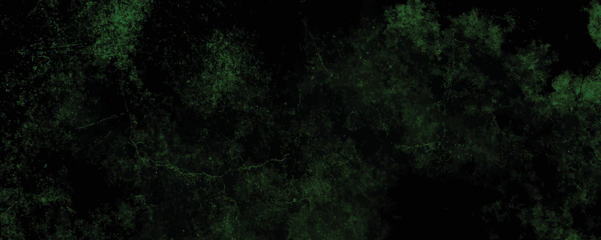 rayure grunge Urbain arrière-plan, affligé vert grunge texture sur une foncé Contexte vecteur