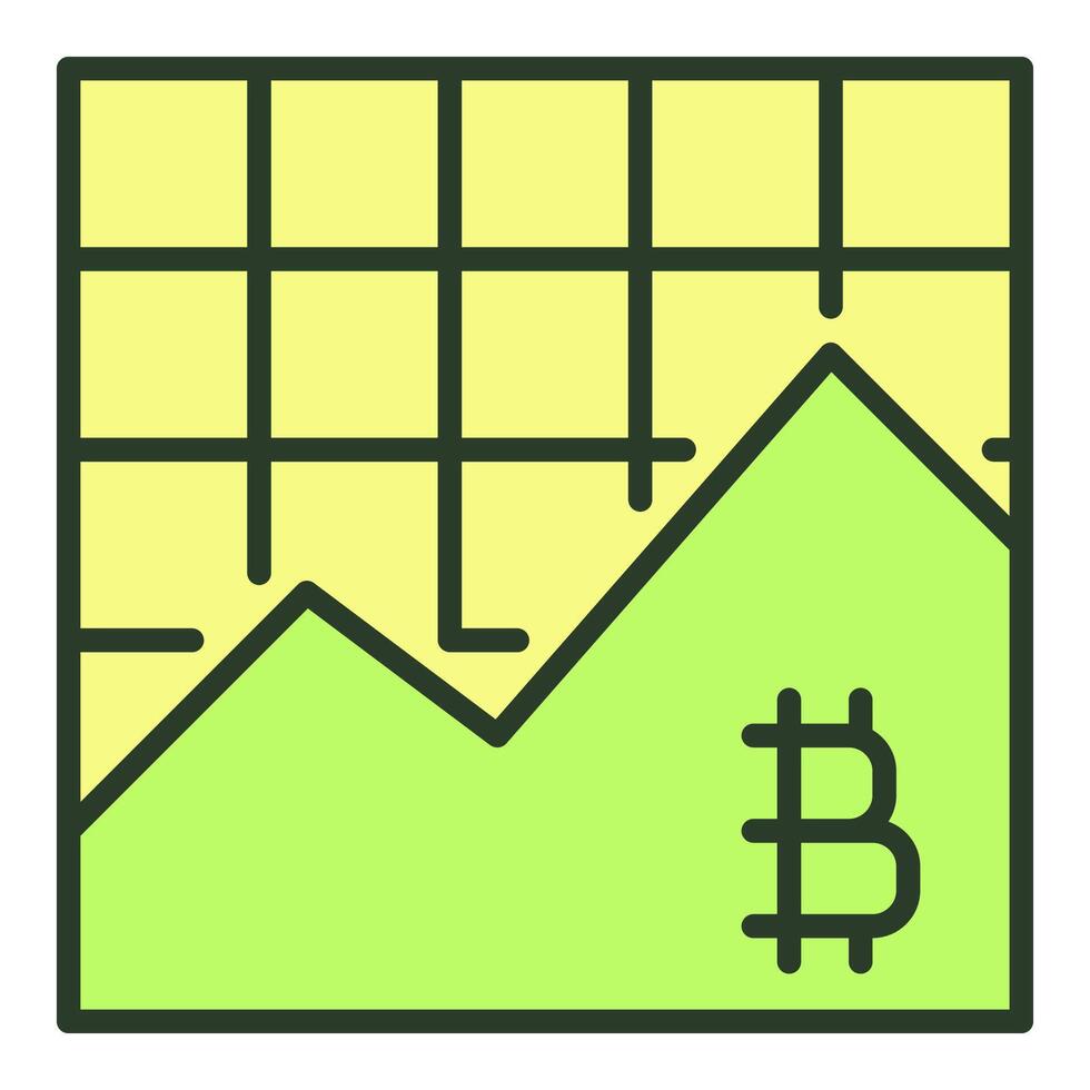 crypto-monnaie en ligne commerce bitcoin graphique coloré icône ou logo élément vecteur