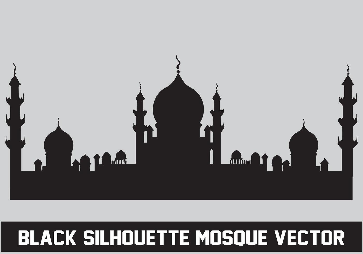 mosquée silhouette paquet blanc Contexte vecteur