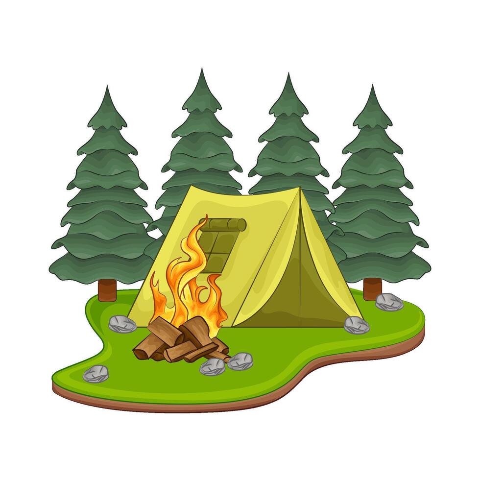 illustration de camping vecteur