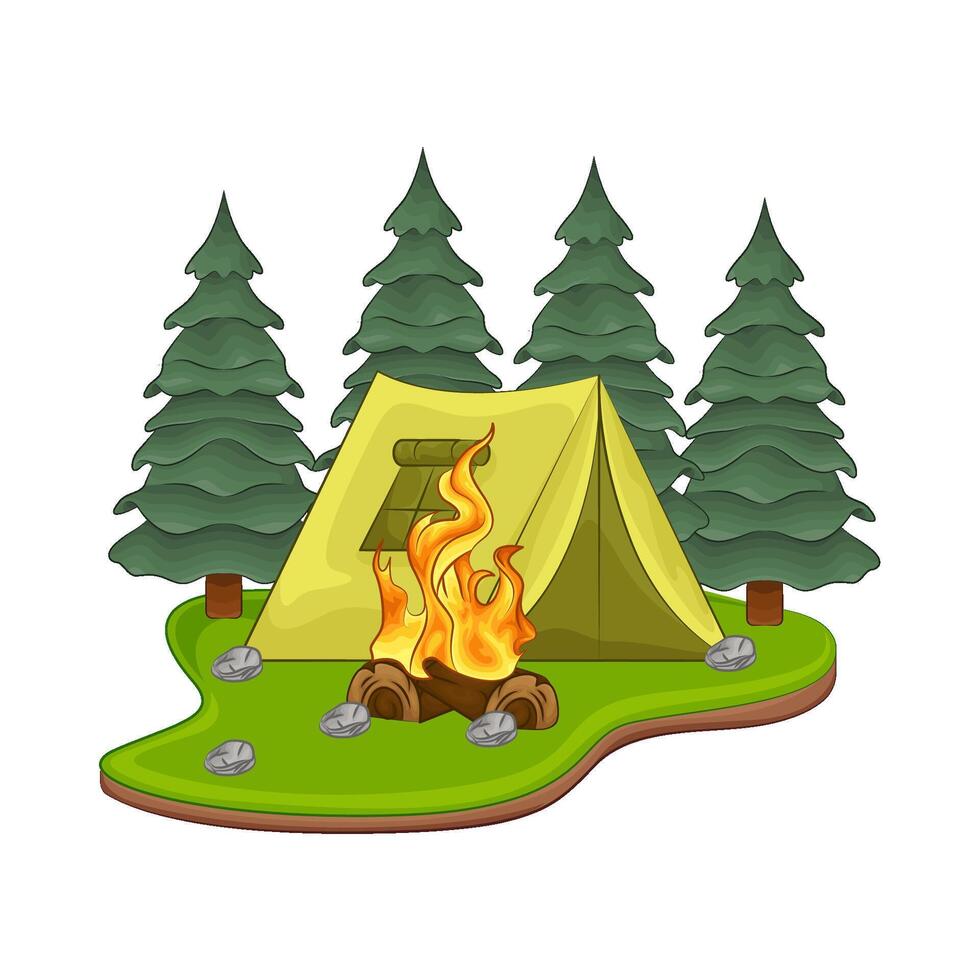 illustration de camping vecteur