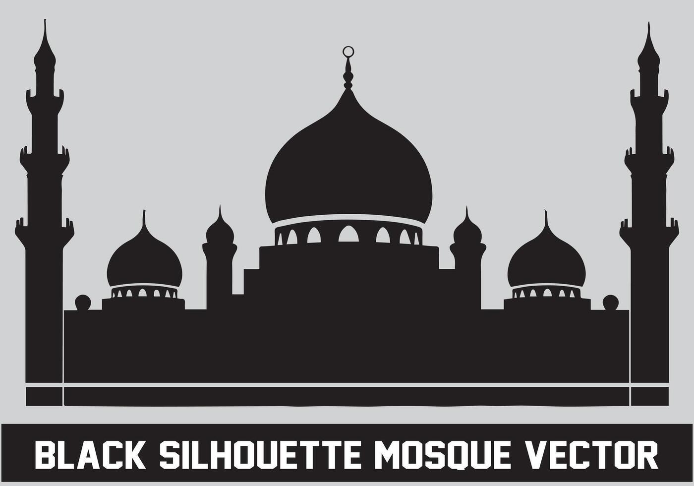 mosquée silhouette paquet blanc Contexte vecteur