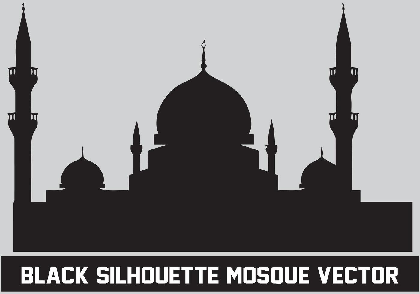 mosquée silhouette paquet blanc Contexte vecteur