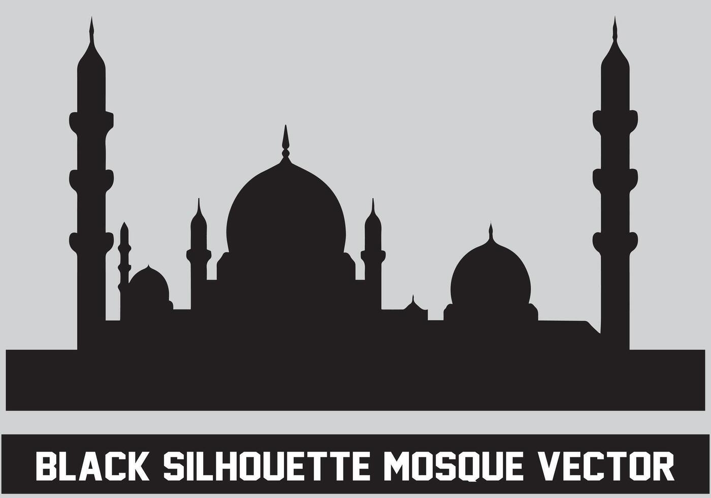 mosquée silhouette paquet blanc Contexte vecteur