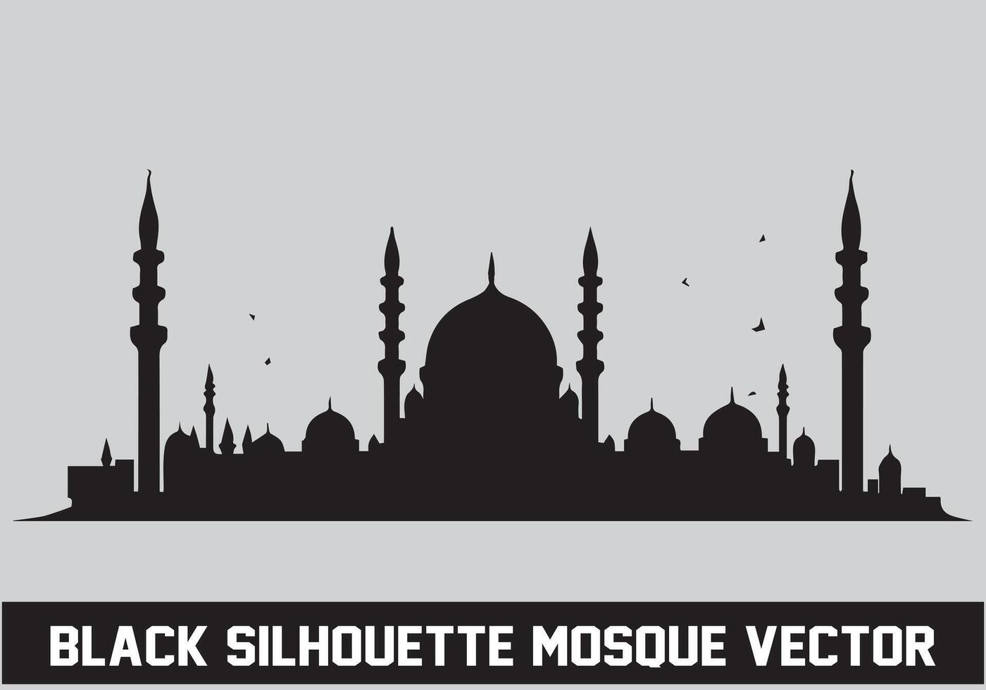 mosquée silhouette paquet blanc Contexte vecteur