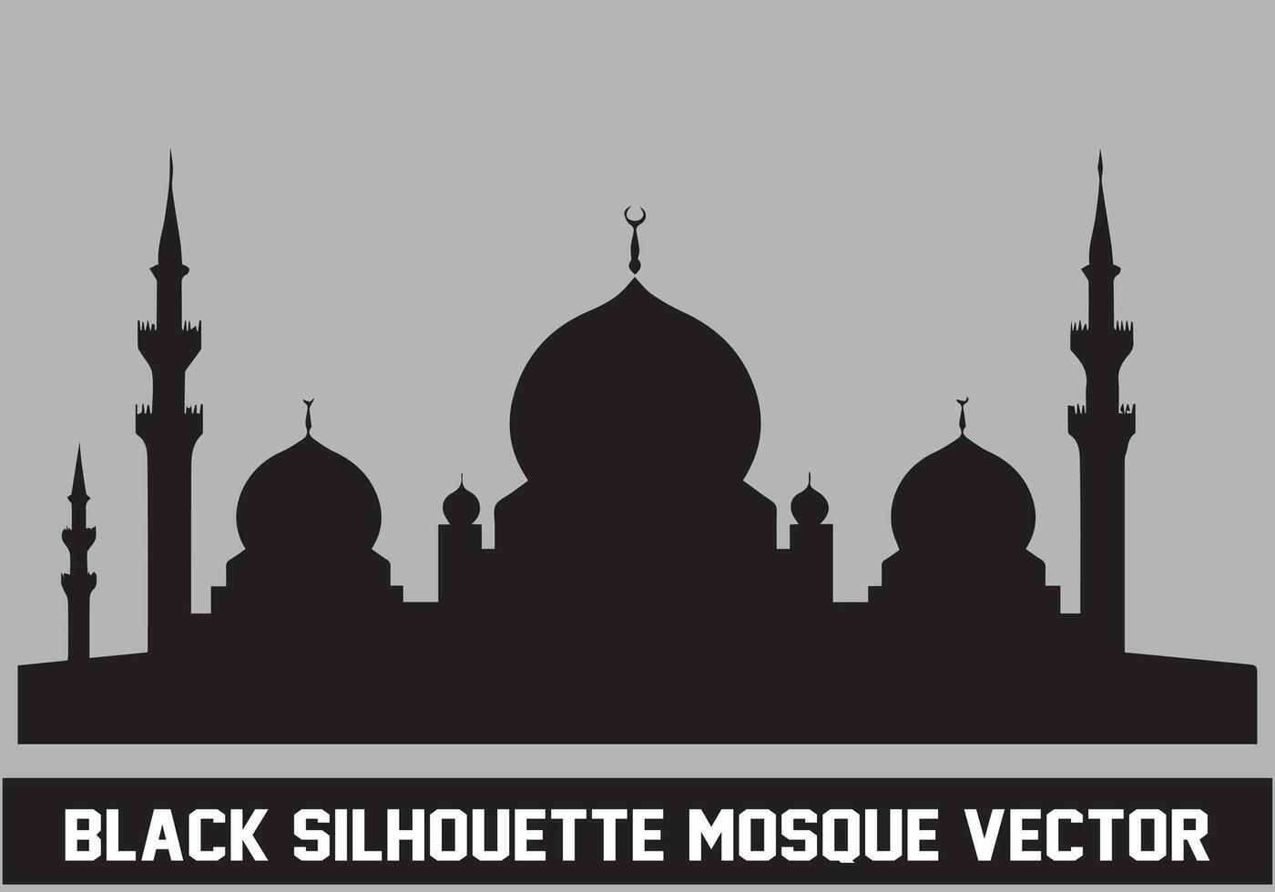 mosquée silhouette paquet blanc Contexte vecteur