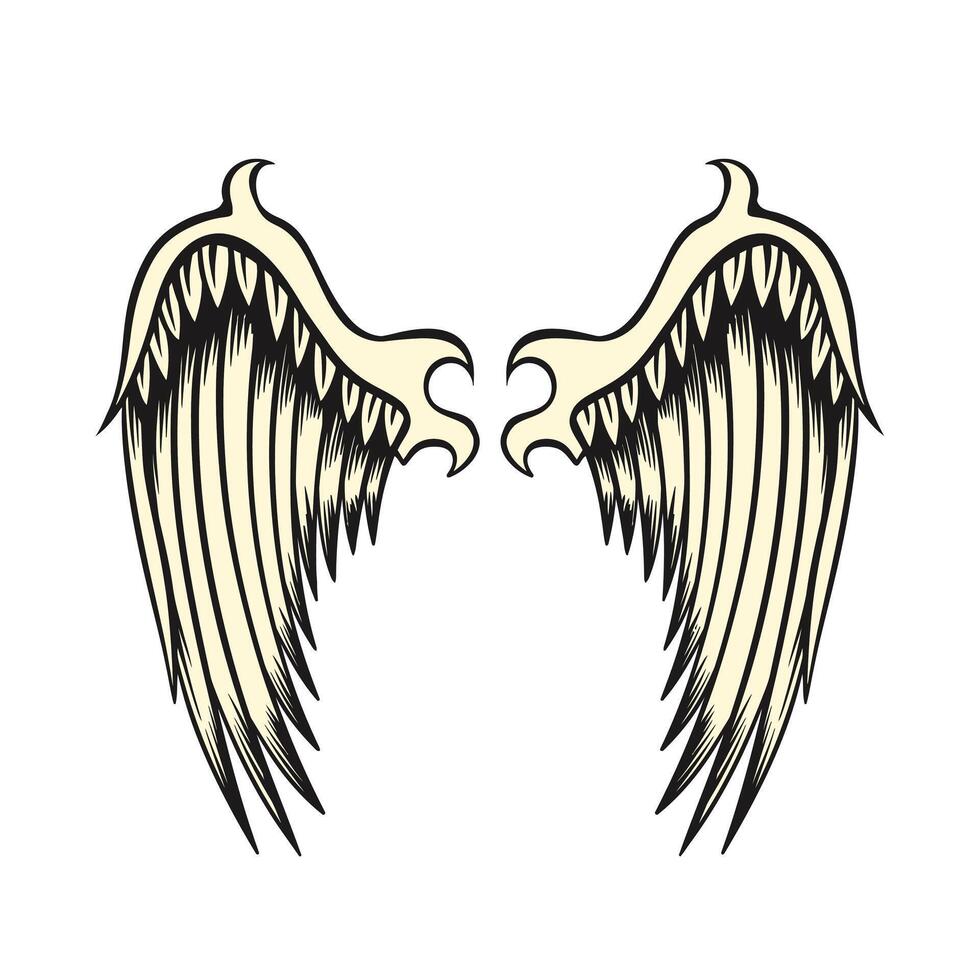 illustration de l'ensemble de collection d'ailes vecteur