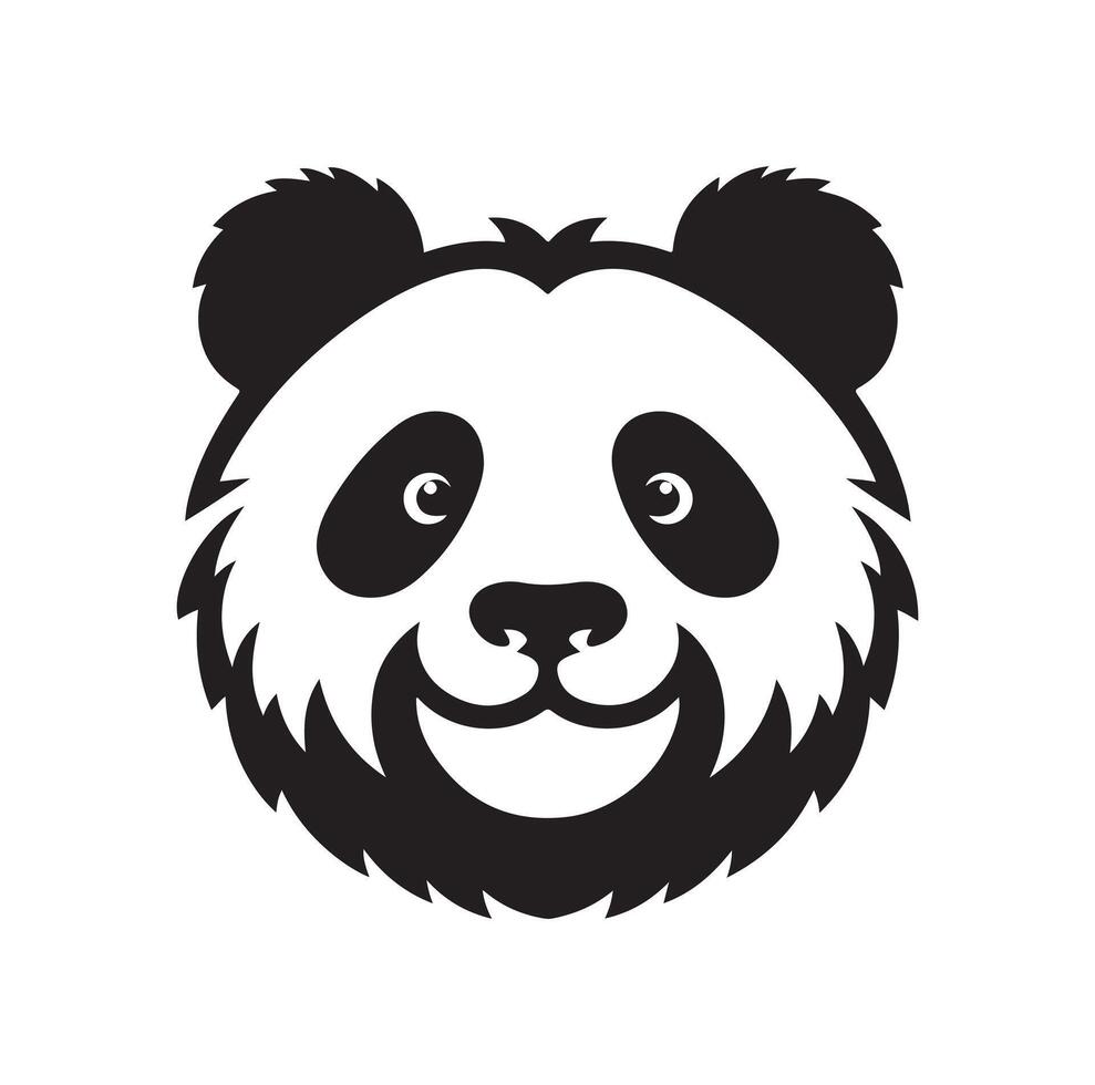 Panda illustration conception silhouette style vecteur