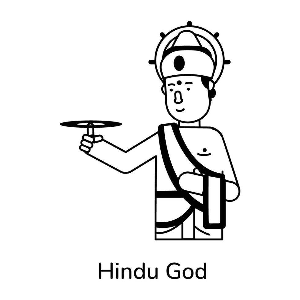 dieu hindou à la mode vecteur