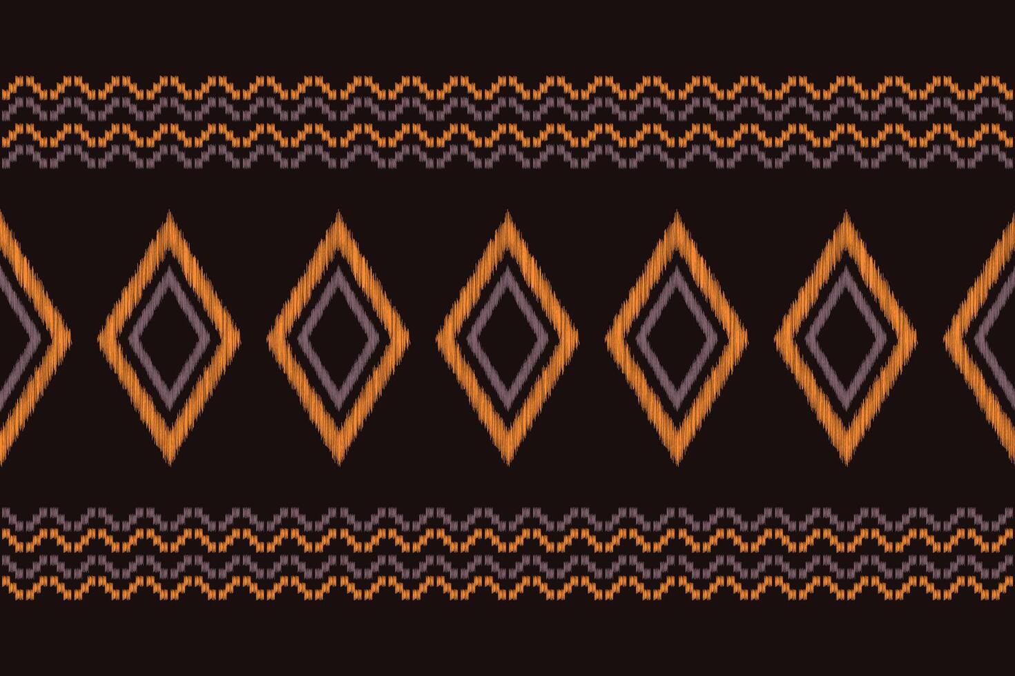 traditionnel ethnique ikat motif en tissu modèle Contexte géométrique .africain ikat broderie ethnique Oriental modèle marron Contexte fond d'écran. résumé, illustration.texture, cadre, décoration. vecteur