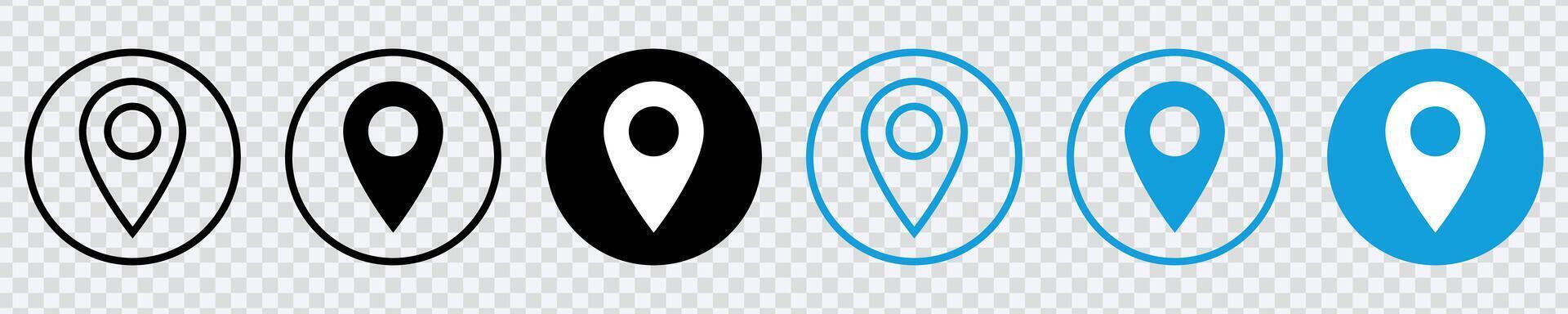 naviguer en toute transparence avec notre emplacement icône une polyvalent symbole pour Plans et précis emplacement indicateurs, parfait pour la toile et app dessins vecteur