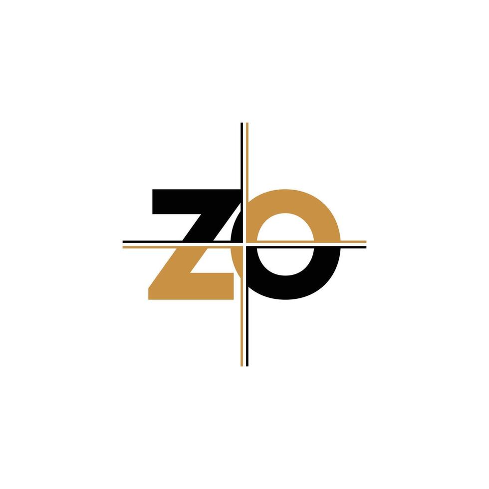 zo, onces, z et o abstrait initiale monogramme lettre alphabet logo conception vecteur