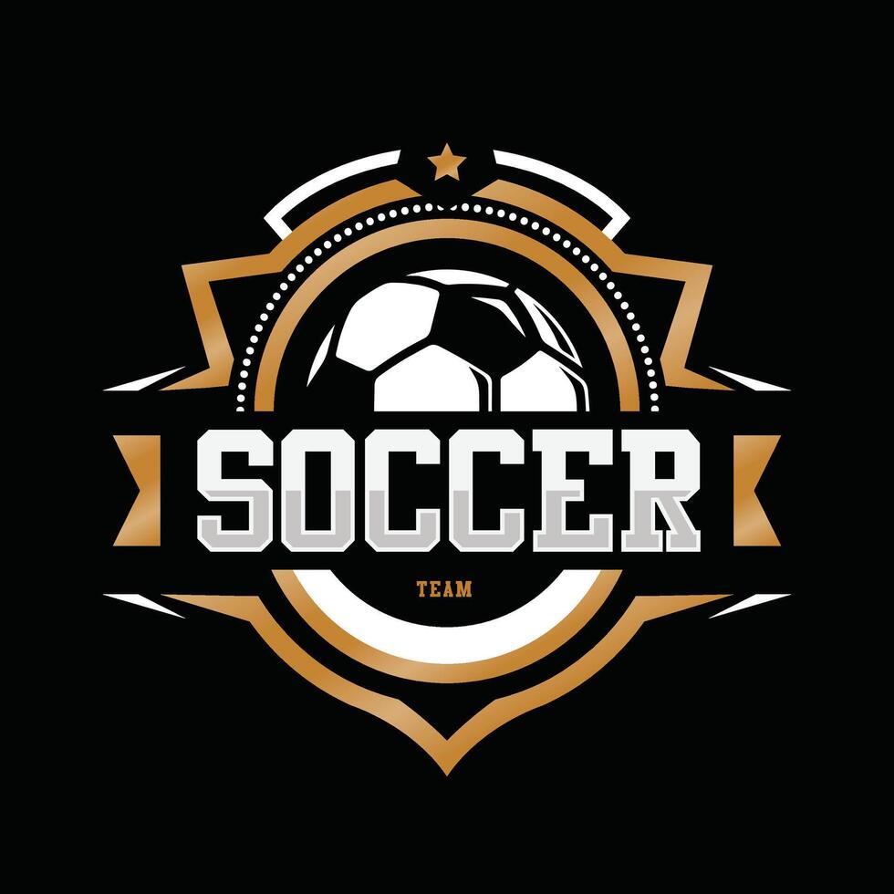 football Football badge logo conception modèles sport équipe identité des illustrations isolé sur noir Contexte vecteur