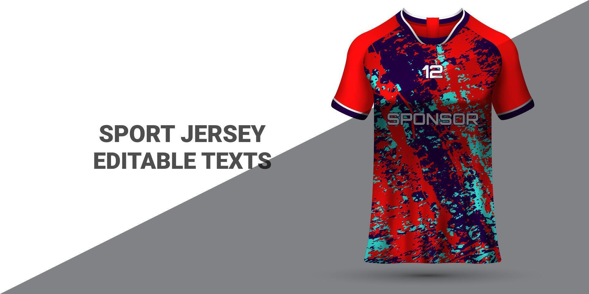 des sports Jersey modèle des sports T-shirt conception des sports Jersey conception uniforme concept vecteur