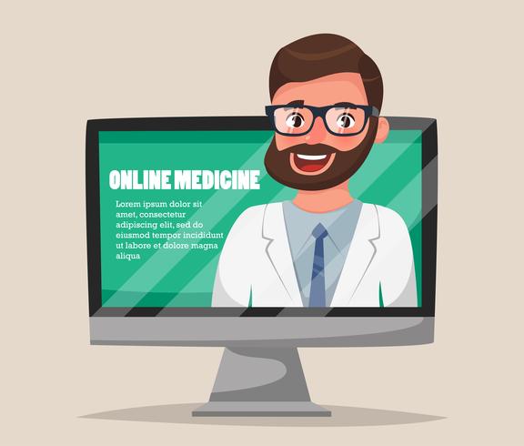 Médecine en ligne vecteur