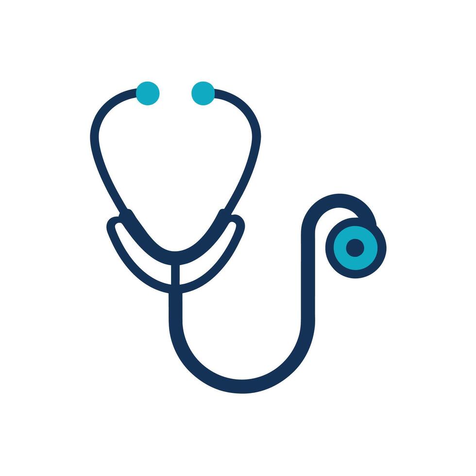 une stéthoscope avec une cœur symbole sur il, représentant médical se soucier et surveillance cœur santé, une lisse, minimaliste conception avec le contour de une main en portant une miroir vecteur