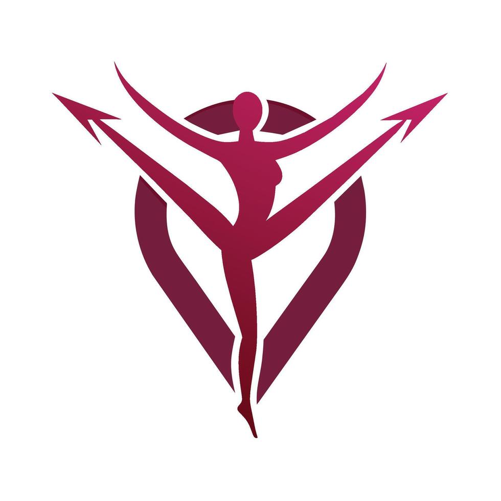 minimaliste logo conception symbolisant une aux femmes santé organisation, un élégant symbole pour une gymnastique équipe, minimaliste Facile moderne logo conception vecteur