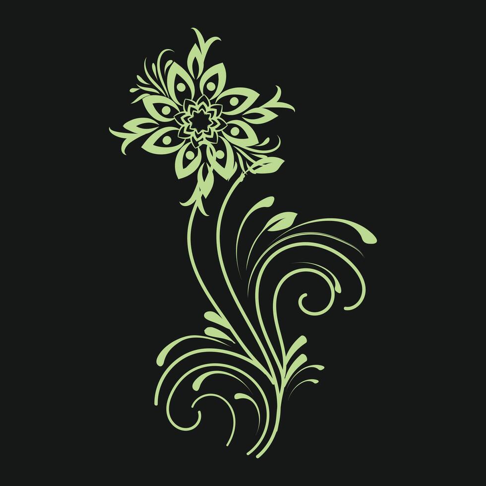 gratuit floral graphique art élégant décoratif ornemental floral ensemble avec illustration vecteur