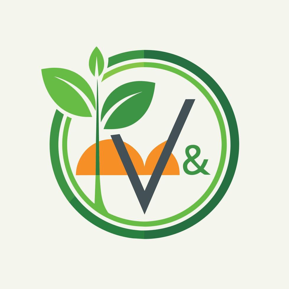 une minimaliste vert et Orange logo conception pour une végétalien restaurant nommé minimal, une minimaliste logo pour une végétalien restaurant, minimaliste Facile moderne logo conception vecteur
