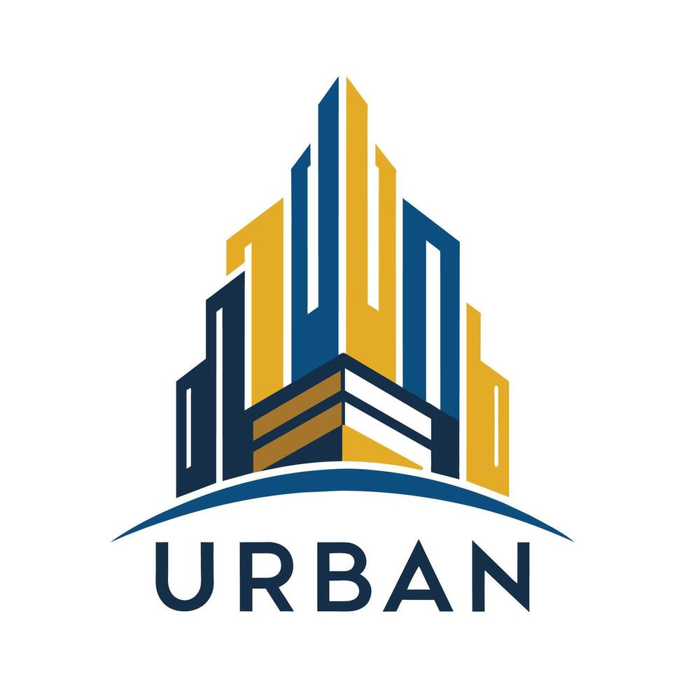 une lisse et moderne logo inspiré par Urbain architecture, une lisse et moderne conception inspiré par Urbain architecture pour une propriété développement entreprise vecteur