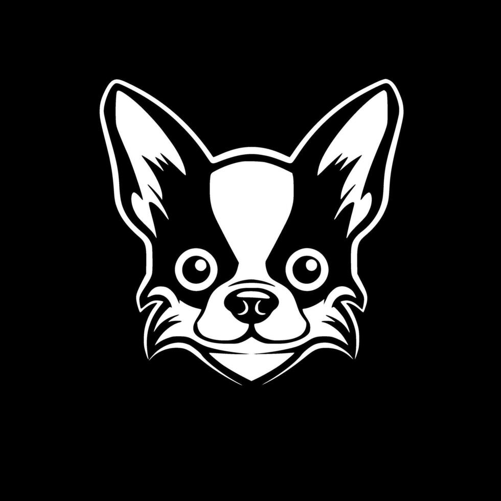 chihuahua - minimaliste et plat logo - illustration vecteur