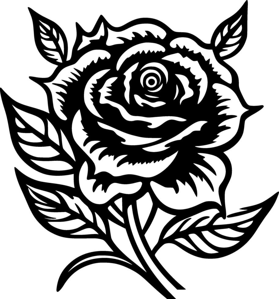 Rose - minimaliste et plat logo - illustration vecteur