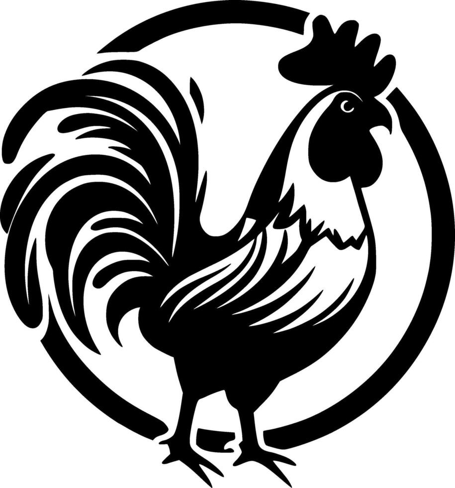 coq - minimaliste et plat logo - illustration vecteur