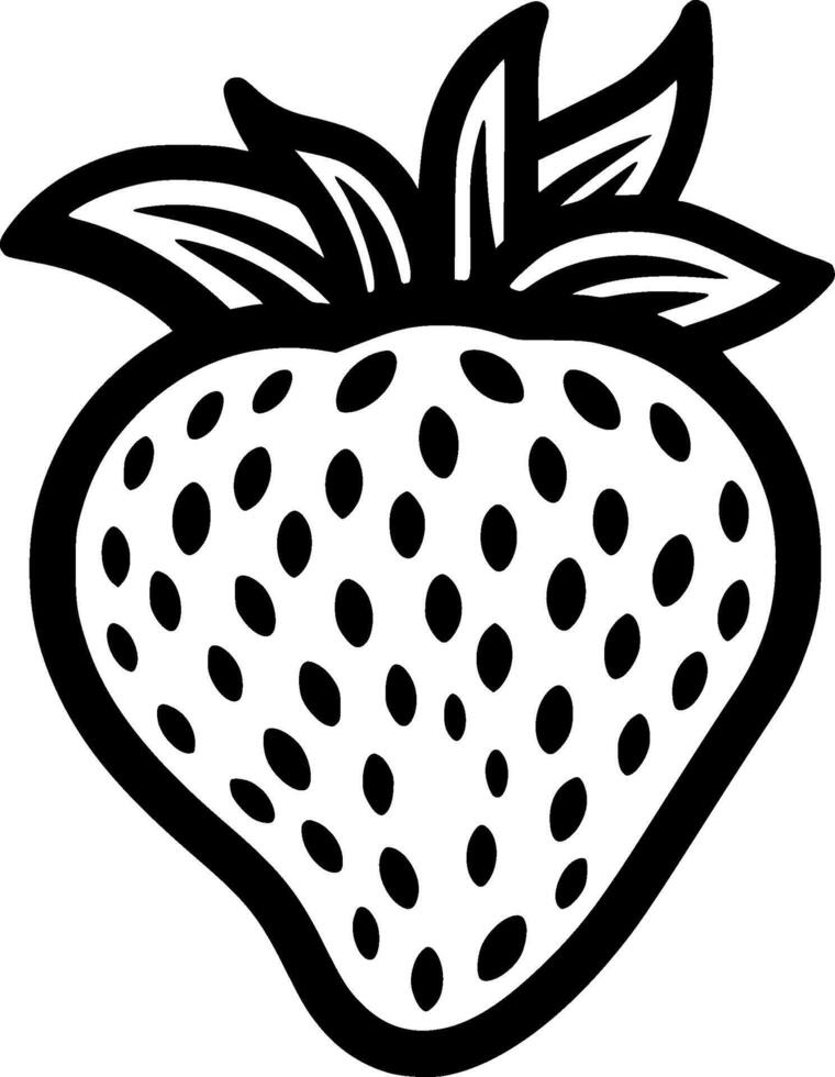 fraise - minimaliste et plat logo - illustration vecteur