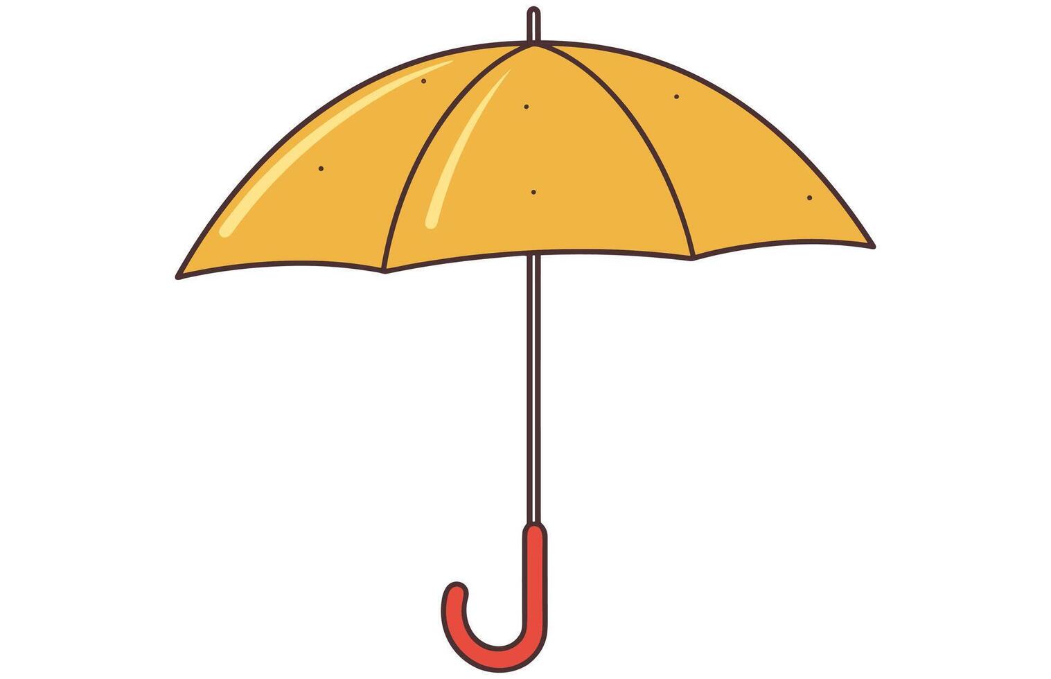 parapluie plat illustration, dessin animé parapluie icône, coloré ouvert parapluie. vecteur