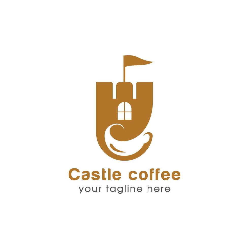 Château café logo vecteur