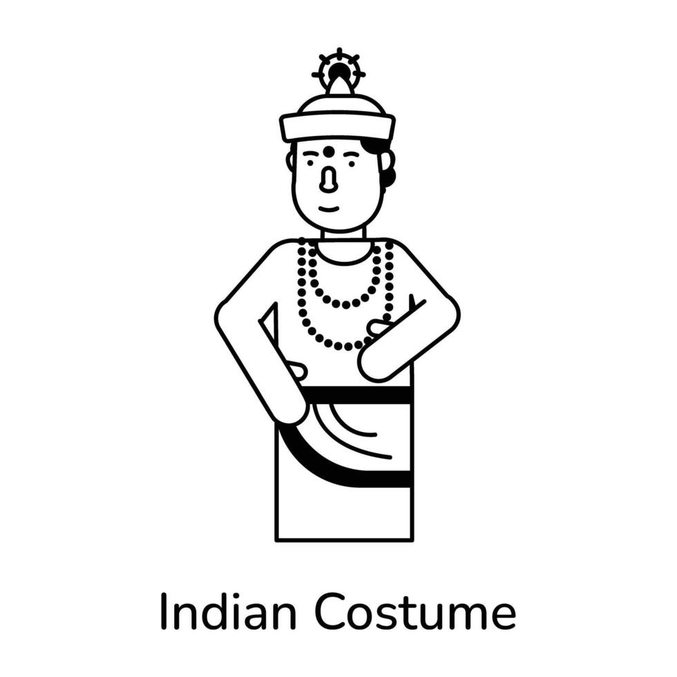 branché Indien costume vecteur