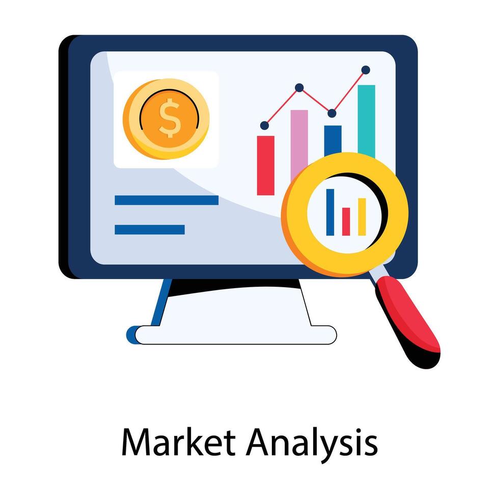 analyses de marché à la mode vecteur