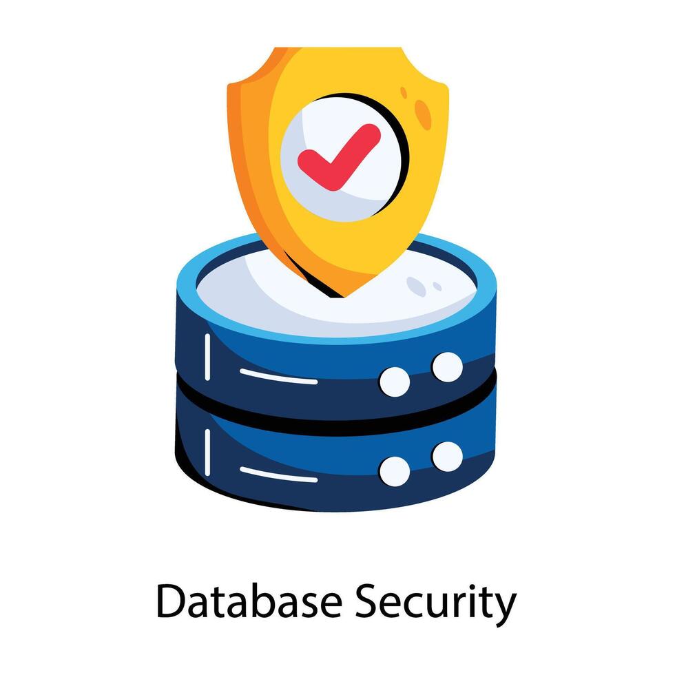 sécurité de base de données à la mode vecteur